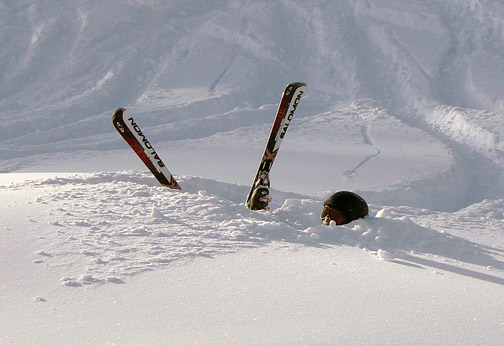 Deep snow at Snowbowl, Oregon